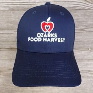 OZARKS FOOD HARVEST LAKE OF THE OZARKS MISSOURI BLUE ADJUSTABLE BASEBALL HAT CAP